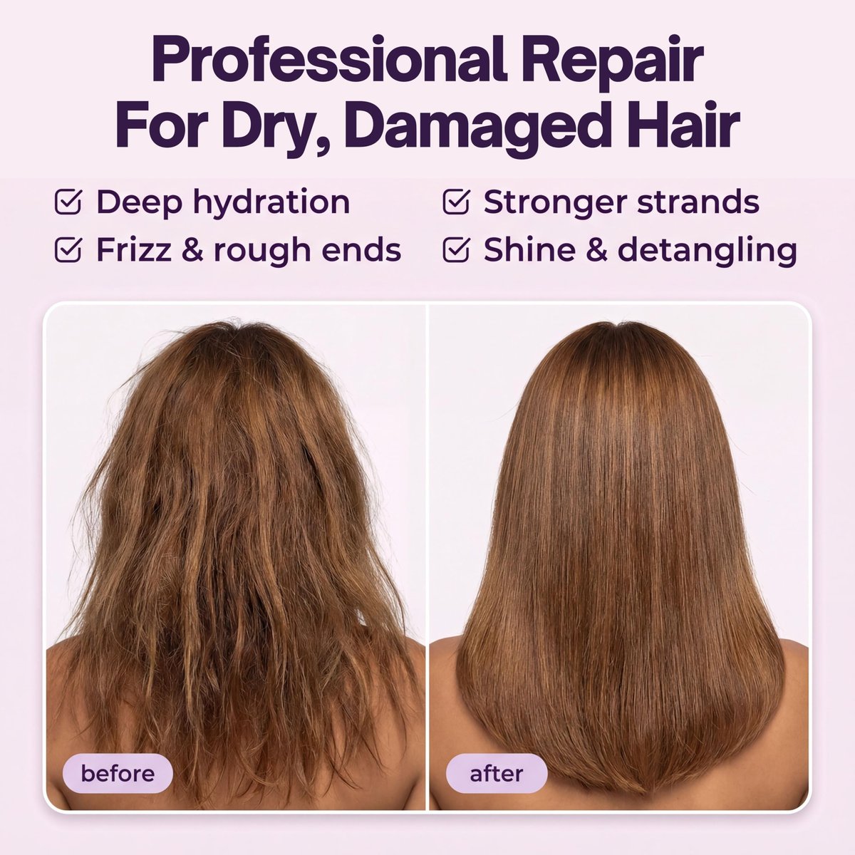 sohl-I.D. Hair Mask for Dry & Damaged Hair – Deep Conditioning Repair Treatment with Vitamins B3, B5, B7, C & E – Vegan & Cruelty-Free, 6.76 fl oz Avelisse