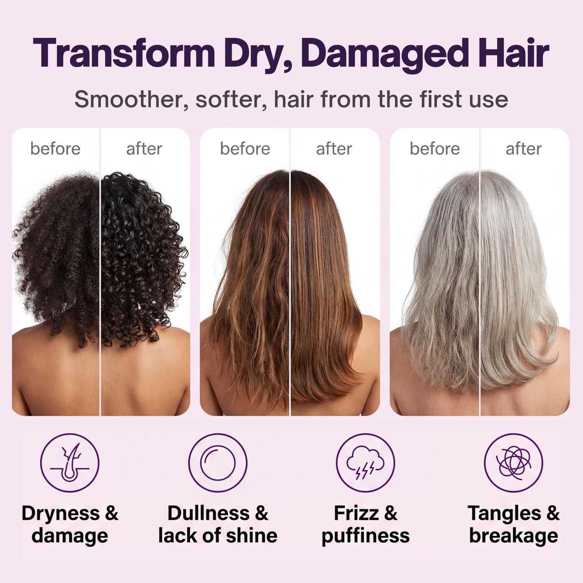 sohl-I.D. Hair Mask for Dry & Damaged Hair – Deep Conditioning Repair Treatment with Vitamins B3, B5, B7, C & E – Vegan & Cruelty-Free, 6.76 fl oz Avelisse