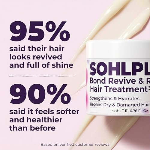 sohl-I.D. Hair Mask for Dry & Damaged Hair – Deep Conditioning Repair Treatment with Vitamins B3, B5, B7, C & E – Vegan & Cruelty-Free, 6.76 fl oz Avelisse