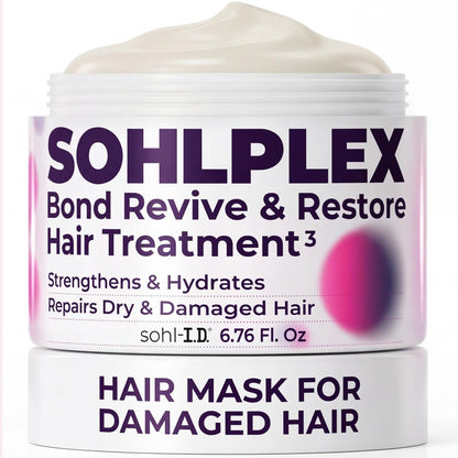 sohl-I.D. Hair Mask for Dry & Damaged Hair – Deep Conditioning Repair Treatment with Vitamins B3, B5, B7, C & E – Vegan & Cruelty-Free, 6.76 fl oz Avelisse