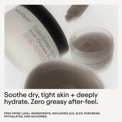 Hello Klean Cold Cream Anti-Dryness Body Cream - 10.14 Fl Oz Avelisse
