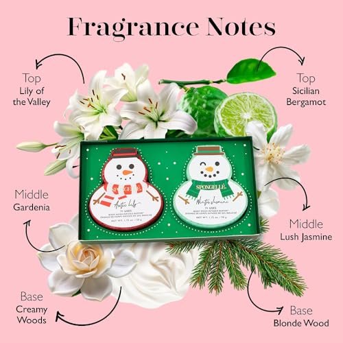 Spongellé Snowpeople Gift Set Body Wash Infused Buffers – Let It Snow - görsel 6