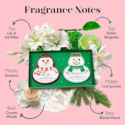 Spongellé Snowpeople Gift Set Body Wash Infused Buffers – Let It Snow