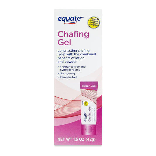 Maker Explorador Equate Chafing Gel Relief - Non-Greasy, Hypoallergenic, Fragrance-Free, Talc-Free, Paraben-Free, 1.5 oz & Gift Card
