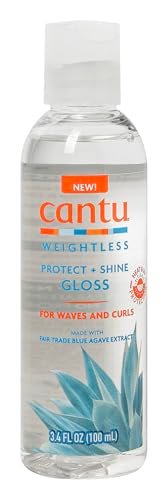 Cantu Weightless Protect + Shine Gloss - 3.4 Fl Oz (100ml) - Alcohol-Free Hair Shine Spray for Curly, Natural, and Protective Styles - görsel 2