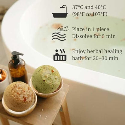 CheezhengHimalaya Tibetan Herbal Bath Therapy – Bath Bomb Gift Set, 6 Pack, Five Medicinal Nectars, Relaxing & Revitalizing Avelisse