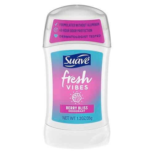 Suave Fresh Vibes Deodorant Stick Berry Bliss - Aluminum Free, 48 Hour Odor Protection, Dermatologist Tested, 1.2 OZ (Pack of 12) - görsel 14