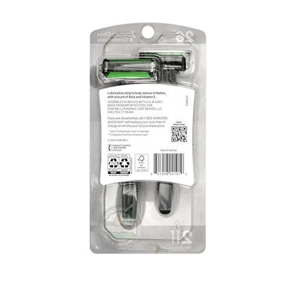 Schick Xtreme 5 Blade Disposable Razors for Men - Sensitive Skin Razor Pack, 2 Count