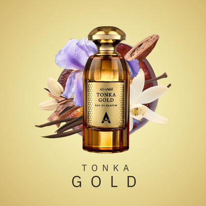 Atralia Tonka Gold Eau De Parfum Unisex 100ml 3.4oz - Long Lasting Cognac, Cinnamon & Plum Fragrance Avelisse