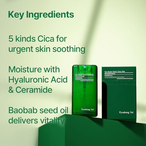 Pyunkang Yul PKY Ultimate Get Ready Quick Clear Mist for Sensitive Skin – Calming & Soothing Face Mist with Cica & Tea Tree, 15ml Avelisse