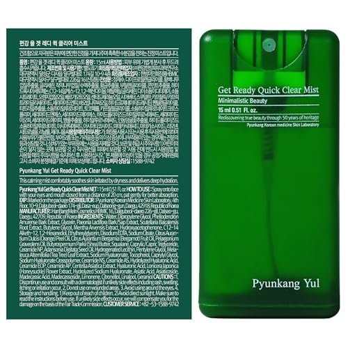 Pyunkang Yul PKY Ultimate Get Ready Quick Clear Mist for Sensitive Skin – Calming & Soothing Face Mist with Cica & Tea Tree, 15ml Avelisse