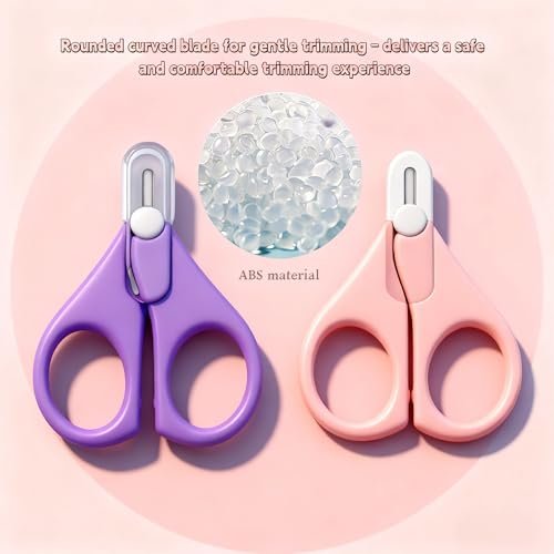 HXIELEC 50 Pcs Colorful Elastic Hair Bands Set with 2 Mini Scissors - No Damage Hair Ties for Toddlers, Girls, and Women Avelisse