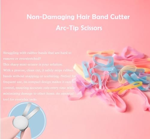 HXIELEC 50 Pcs Colorful Elastic Hair Bands Set with 2 Mini Scissors - No Damage Hair Ties for Toddlers, Girls, and Women Avelisse
