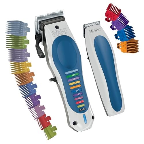 Wahl Lithium Ion Color Pro Rechargeable Cordless Hair Clippers for Men - Smart Charge Technology, Battery Hair Trimmer for At-Home Haircutting & Touch Ups - Model 3026594 (White) Avelisse