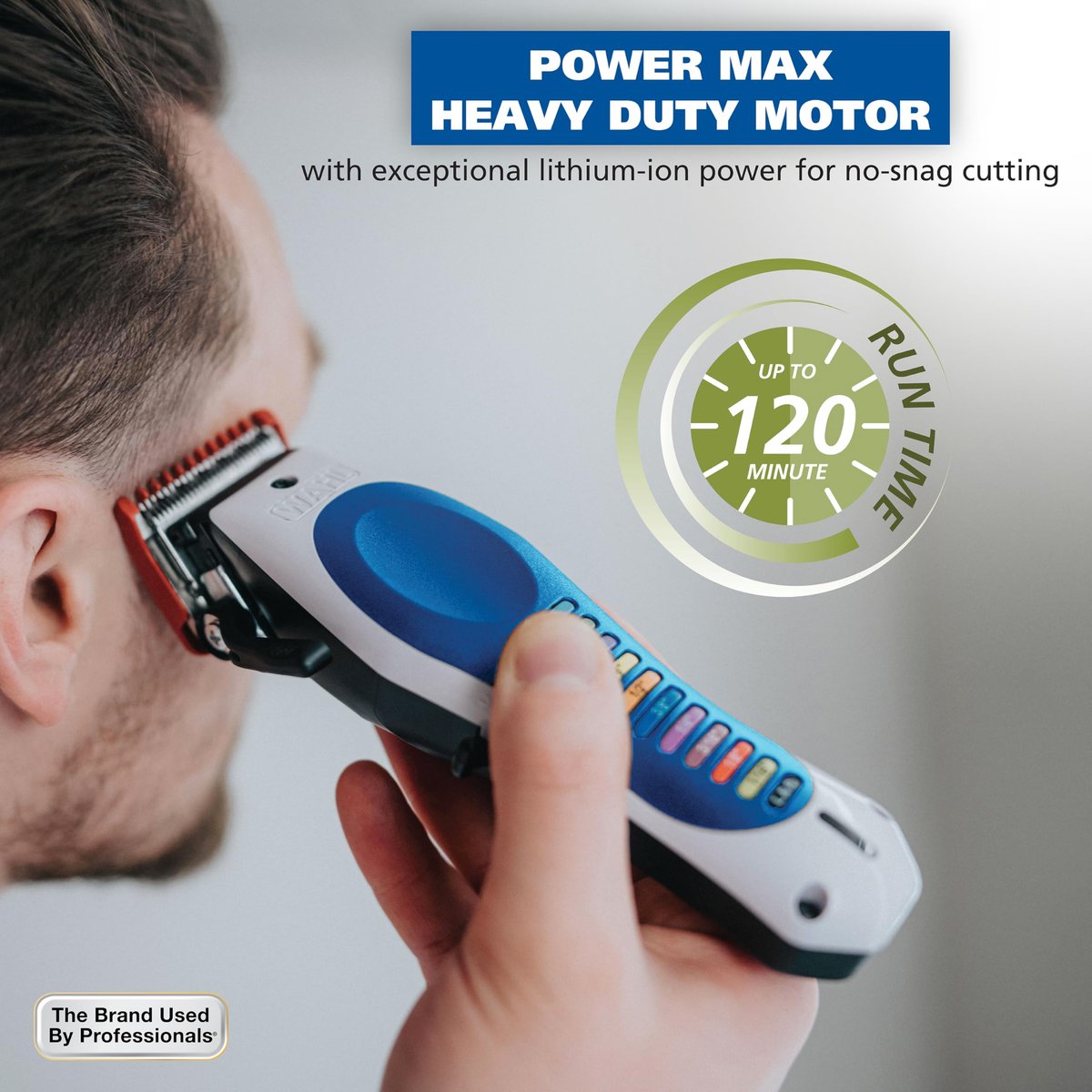 Wahl Lithium Ion Color Pro Rechargeable Cordless Hair Clippers for Men - Smart Charge Technology, Battery Hair Trimmer for At-Home Haircutting & Touch Ups - Model 3026594 (White) Avelisse