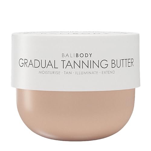Bali Body Gradual Tanning Butter - Natural, Streak-Free Self Tanner for Buildable Glow, Cruelty-Free & Non-Toxic (200 ml / 6.76 fl oz) Avelisse