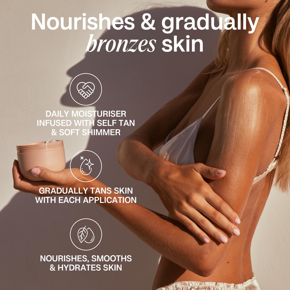 Bali Body Gradual Tanning Butter - Natural, Streak-Free Self Tanner for Buildable Glow, Cruelty-Free & Non-Toxic (200 ml / 6.76 fl oz) Avelisse