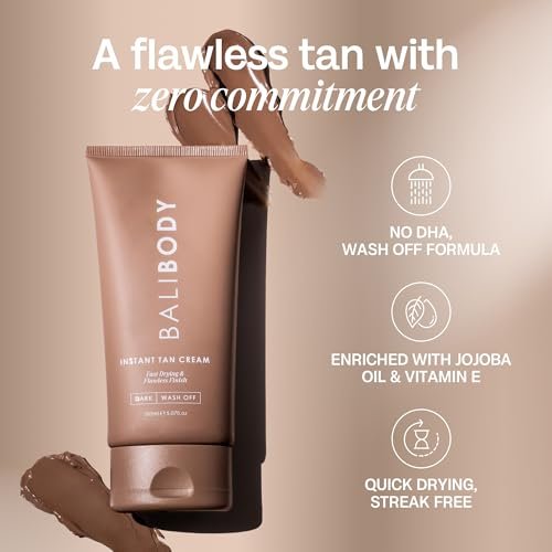 Bali Body Instant Tan Cream - Fast-Drying Self Tanner for All Skin Types, 150 ml Avelisse