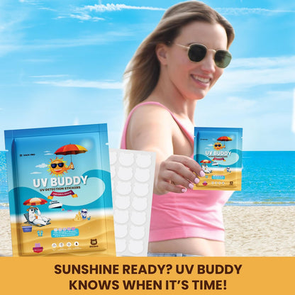 UV Buddy 28 Pack Bear Shaped UV Detection Stickers for Sunscreen – Fun Kid Friendly Sun Protection Reminder for Parents Adults, Waterproof Sunscreen Patch UV Patch Sunblock Stickers for Reapplying Avelisse