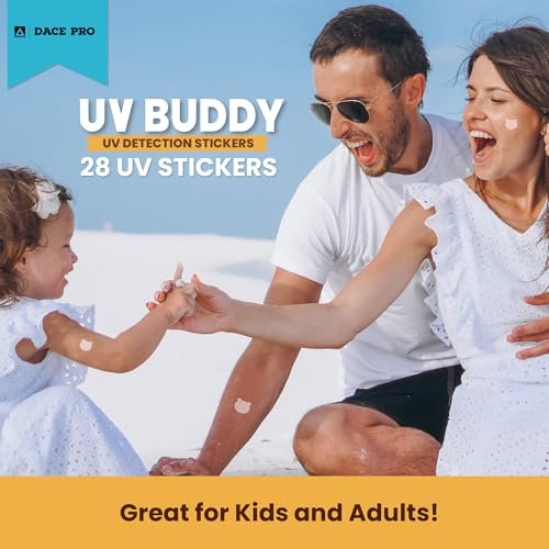 UV Buddy 28 Pack Bear Shaped UV Detection Stickers for Sunscreen – Fun Kid Friendly Sun Protection Reminder for Parents Adults, Waterproof Sunscreen Patch UV Patch Sunblock Stickers for Reapplying Avelisse