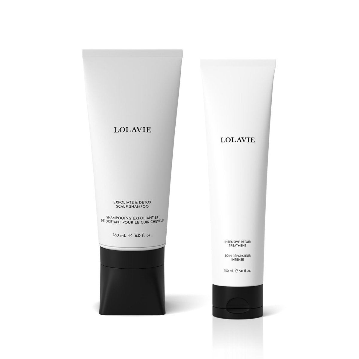 LolaVie Jen’s Sunday Reset Duo - Exfoliate & Detox Scalp Shampoo (6 oz) & Intensive Repair Treatment (5 oz) - Vegan, Cruelty-Free, Color Safe - for All Hair Types - görsel 1