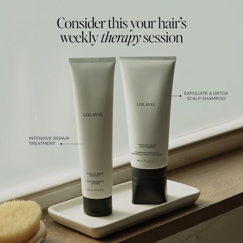 LolaVie Jen’s Sunday Reset Duo - Exfoliate & Detox Scalp Shampoo (6 oz) & Intensive Repair Treatment (5 oz) - Vegan, Cruelty-Free, Color Safe - for All Hair Types - görsel 4