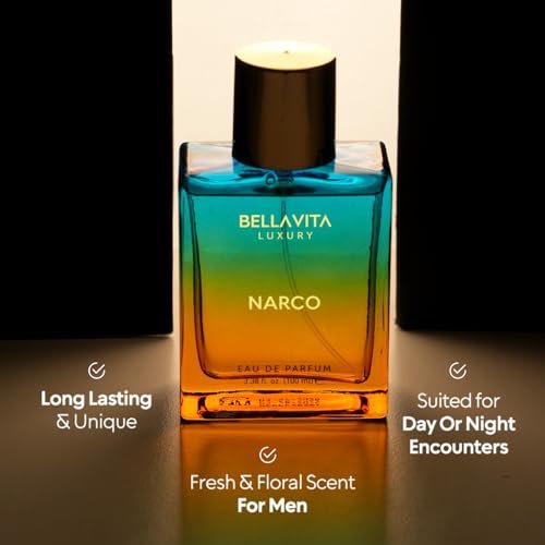 Bellavita Luxury Narco Eau de Parfum 100 ml | Unisex Floral Fragrance with Bergamot, Jasmine & White Musk Avelisse