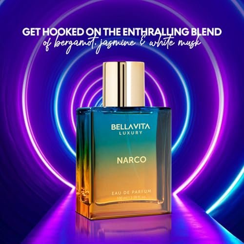 Bellavita Luxury Narco Eau de Parfum 100 ml | Unisex Floral Fragrance with Bergamot, Jasmine & White Musk Avelisse