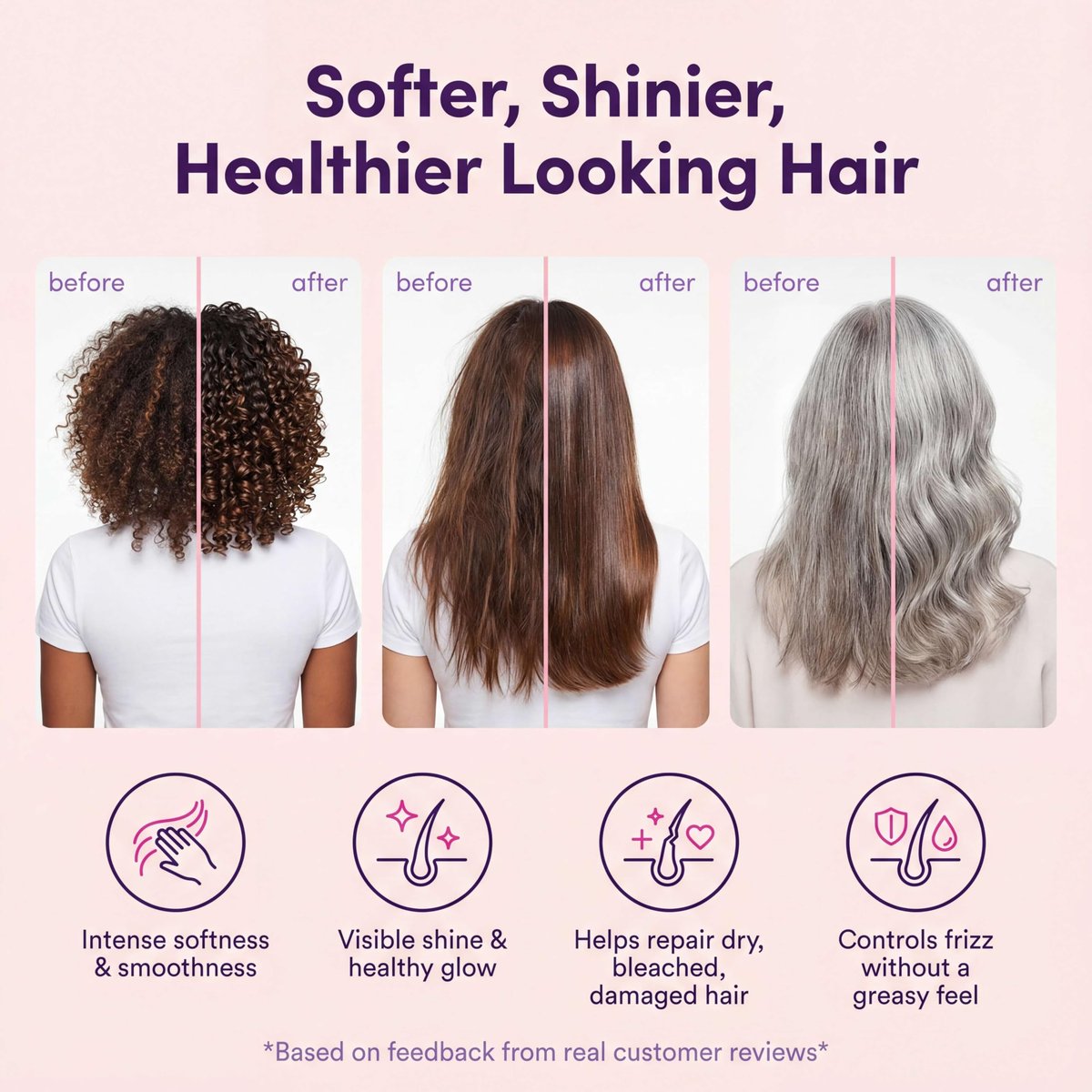 sohl-I.D. Hair Serum for Frizzy Hair – Smooth & Shine Capsules for Dry, Damaged & Curly Hair Avelisse