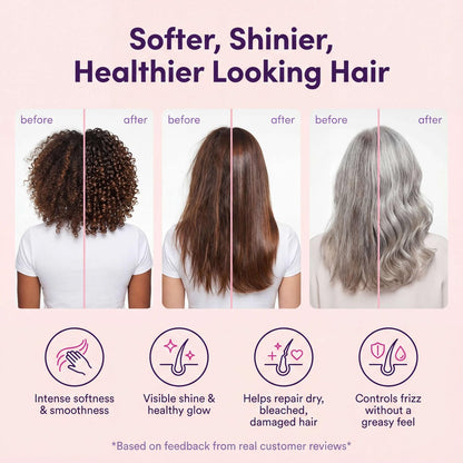 sohl-I.D. Hair Serum for Frizzy Hair – Smooth & Shine Capsules for Dry, Damaged & Curly Hair Avelisse