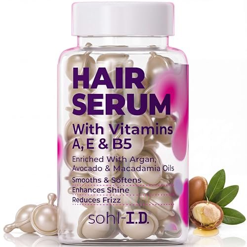 sohl-I.D. Hair Serum for Frizzy Hair – Smooth & Shine Capsules for Dry, Damaged & Curly Hair Avelisse