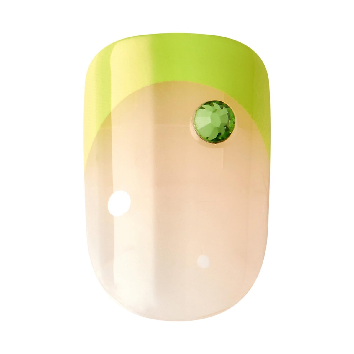 KISS Impress No Glue Mani 30 Pcs Press on Nails - Green French Tip with Flower Design, Squoval Shape, Easy Peel & Press Application - görsel 11