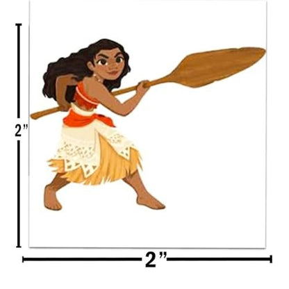 Disney Moana Temporary Tattoos Party Favors Bundle – 72 Perforated 2" x 2" Tattoos for Kids