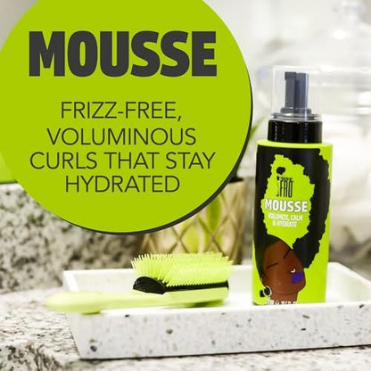 Pardon My Fro Hair Mousse - Lightweight Styling Foam for Curly Hair, Volumizing & Frizz Control, 10.5 fl oz Avelisse