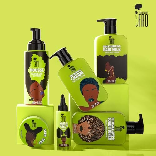 Pardon My Fro Detangler Leave-In Conditioner - Moisturizing, Hydrating for Curly, Wavy & Textured Hair, Anti-Frizz, Lightweight, Nourishing, Restores Dry Hair, Softens & Enhances Shine - 12 fl oz Avelisse