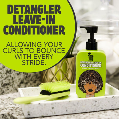 Pardon My Fro Detangler Leave-In Conditioner - Moisturizing, Hydrating for Curly, Wavy & Textured Hair, Anti-Frizz, Lightweight, Nourishing, Restores Dry Hair, Softens & Enhances Shine - 12 fl oz Avelisse