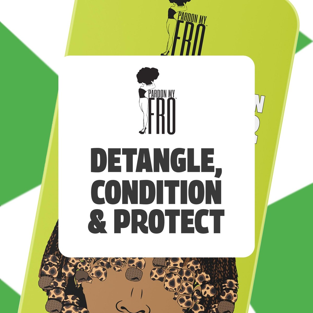 Pardon My Fro Detangler Leave-In Conditioner - Moisturizing, Hydrating for Curly, Wavy & Textured Hair, Anti-Frizz, Lightweight, Nourishing, Restores Dry Hair, Softens & Enhances Shine - 12 fl oz Avelisse