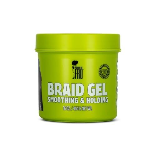 Pardon My Fro Braiding Gel - Strong Hold, Shine & Edge Control for Braids, Twists, Curls, and Dreads - Defines, Moisturizes, Adds Grip, and Provides Long-Lasting Styling with Firm Control - 16 oz Avelisse