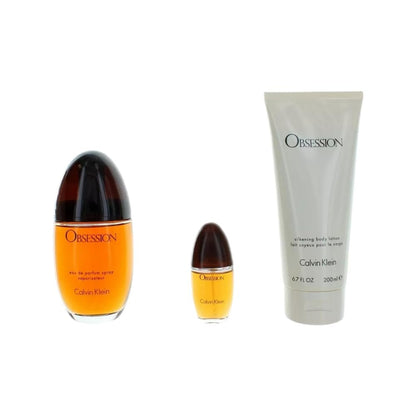 Calvin Klein Obsession 3.3 Eau de Parfum Women's Set – 3-Piece Luxury Fragrance Collection Avelisse