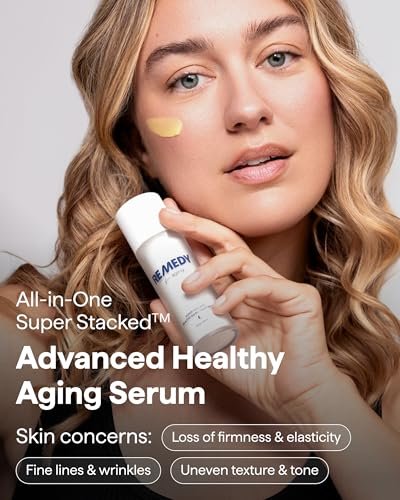Remedy for Healthy Aging - Retinal, Resveratrol, Glycolic Acid, Argireline, Ferulic Acid, Matrixyl 3000 - Anti-Aging Serum for Wrinkles, Uneven Texture & Tone - By Dermatologist Dr. Shah (1 Fl Oz) Avelisse