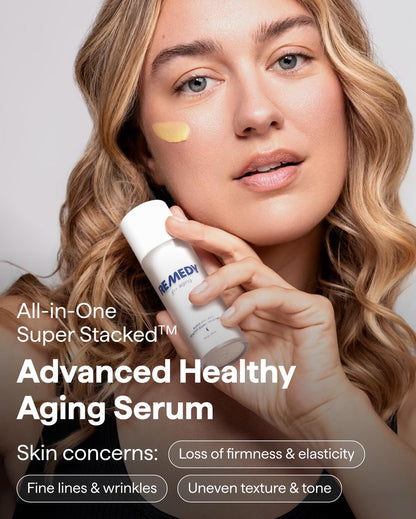 Remedy for Healthy Aging - Retinal, Resveratrol, Glycolic Acid, Argireline, Ferulic Acid, Matrixyl 3000 - Anti-Aging Serum for Wrinkles, Uneven Texture & Tone - By Dermatologist Dr. Shah (1 Fl Oz) Avelisse
