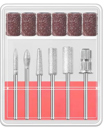 6 Pcs Nail Drill Bits Set, 3/32" Professional Nail Bits for Manicure Pedicure - görsel 2