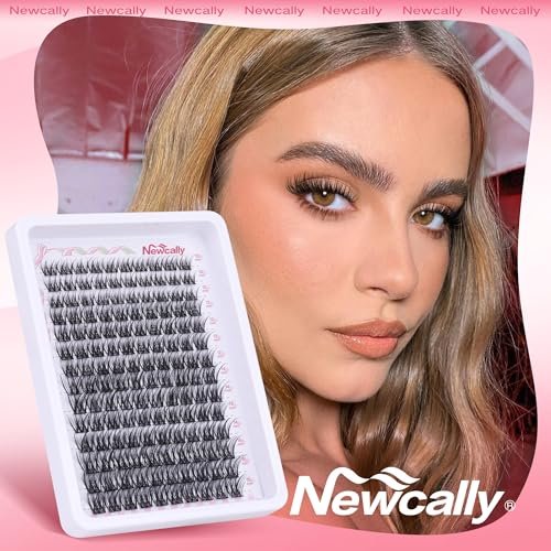 Wispy Lash Clusters Natural Look - DIY Faux Mink Eyelash Extensions C-Curly 10-16mm by Newcally - görsel 13