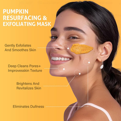 RIHAKO Pumpkin Enzyme Face Mask – Brightening & Exfoliating Facial Mask for Women, Dead Skin, Dullness, Dark Spots, Uneven Skin Tone, Large Pores (3.52 oz) Avelisse
