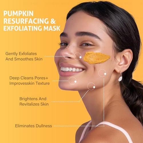 RIHAKO Pumpkin Enzyme Face Mask – Brightening & Exfoliating Facial Mask for Women, Dead Skin, Dullness, Dark Spots, Uneven Skin Tone, Large Pores (3.52 oz) Avelisse