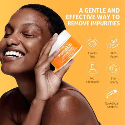 RIHAKO Pumpkin Enzyme Face Mask – Brightening & Exfoliating Facial Mask for Women, Dead Skin, Dullness, Dark Spots, Uneven Skin Tone, Large Pores (3.52 oz) Avelisse