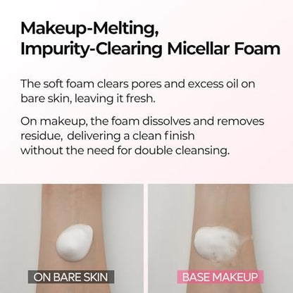 Dr.Melaxin Melting Cleanser - Hypoallergenic Makeup Remover with Quick Bubble Technology, Deep Pore Cleansing for All Skin Types, 150ml Avelisse