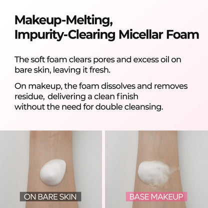 Dr.Melaxin Melting Cleanser - Hypoallergenic Makeup Remover with Quick Bubble Technology, Deep Pore Cleansing for All Skin Types, 150ml Avelisse