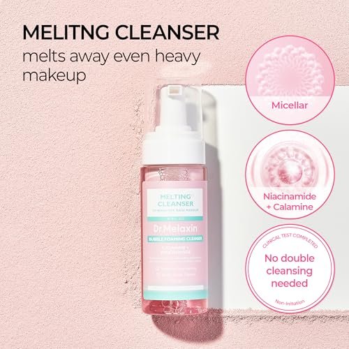 Dr.Melaxin Melting Cleanser - Hypoallergenic Makeup Remover with Quick Bubble Technology, Deep Pore Cleansing for All Skin Types, 150ml Avelisse