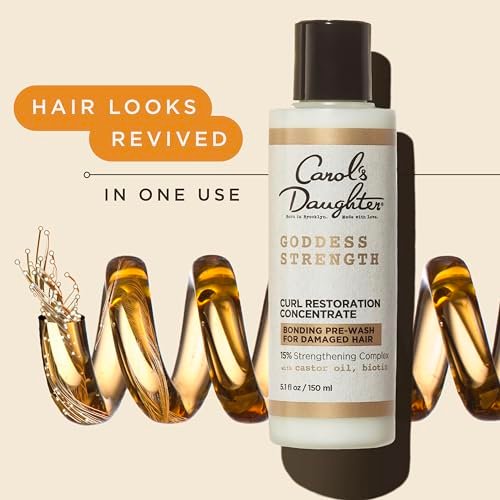 Carol's Daughter Goddess Strength Curl Restoration Concentrate, Bonding Pre-Shampoo Hair Repair Treatment for Damaged Hair, 5.1 Fl Oz - görsel 3